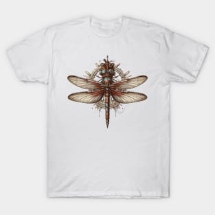 Retro Steampunk Dragonfly T-Shirt